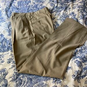 Ermenegildo Zegna men’s dress pants slacks khaki plaid size 32 wool EUC